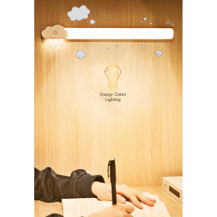 Đèn Led Energy Green Lighting đọc sách học bài làm việc hình đám mây DT-513 dán tường - dán tủ - 3 chế độ ánh sáng