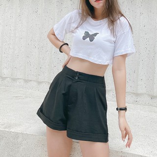 [Hình Thật] Quần Short Ngắn 2 Nút - Màu Đen 🎀 Basic Short 🎀 - bynhien.boutique