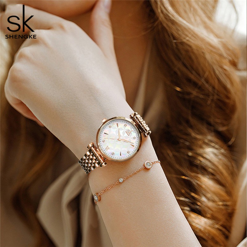 Đồng Hồ Nữ Shengke Kiểu Dáng Sang Trọng