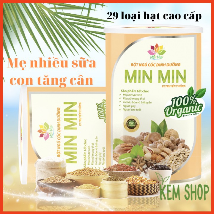 (Mẫu mới). Ngũ Cốc Lợi Sữa Min Min 29 Loại Hạt Tốt Cho Mẹ và Bé (0.5 KG)