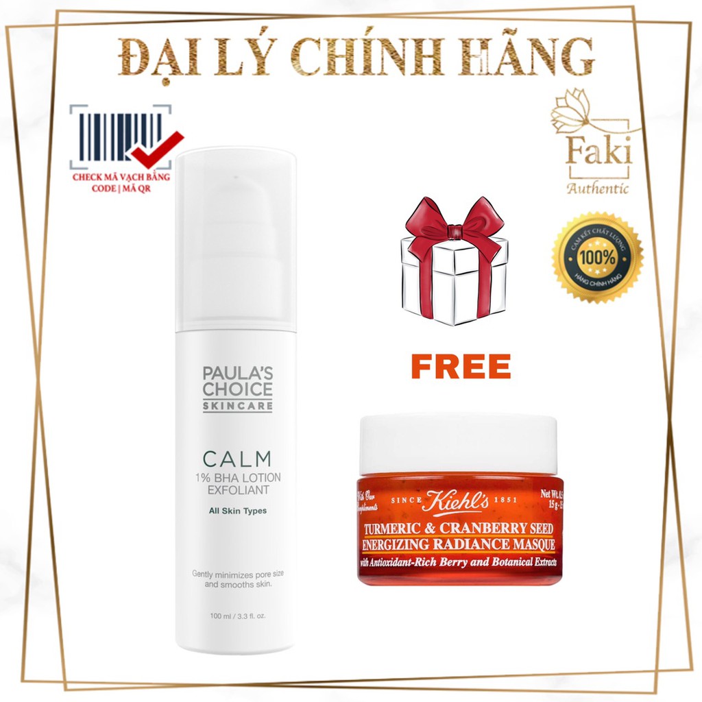 Tẩy da chết cho da nhạy cảm Paula’s Choice Calm 1% BHA Lotion Exfoliant - Paula choice Bha