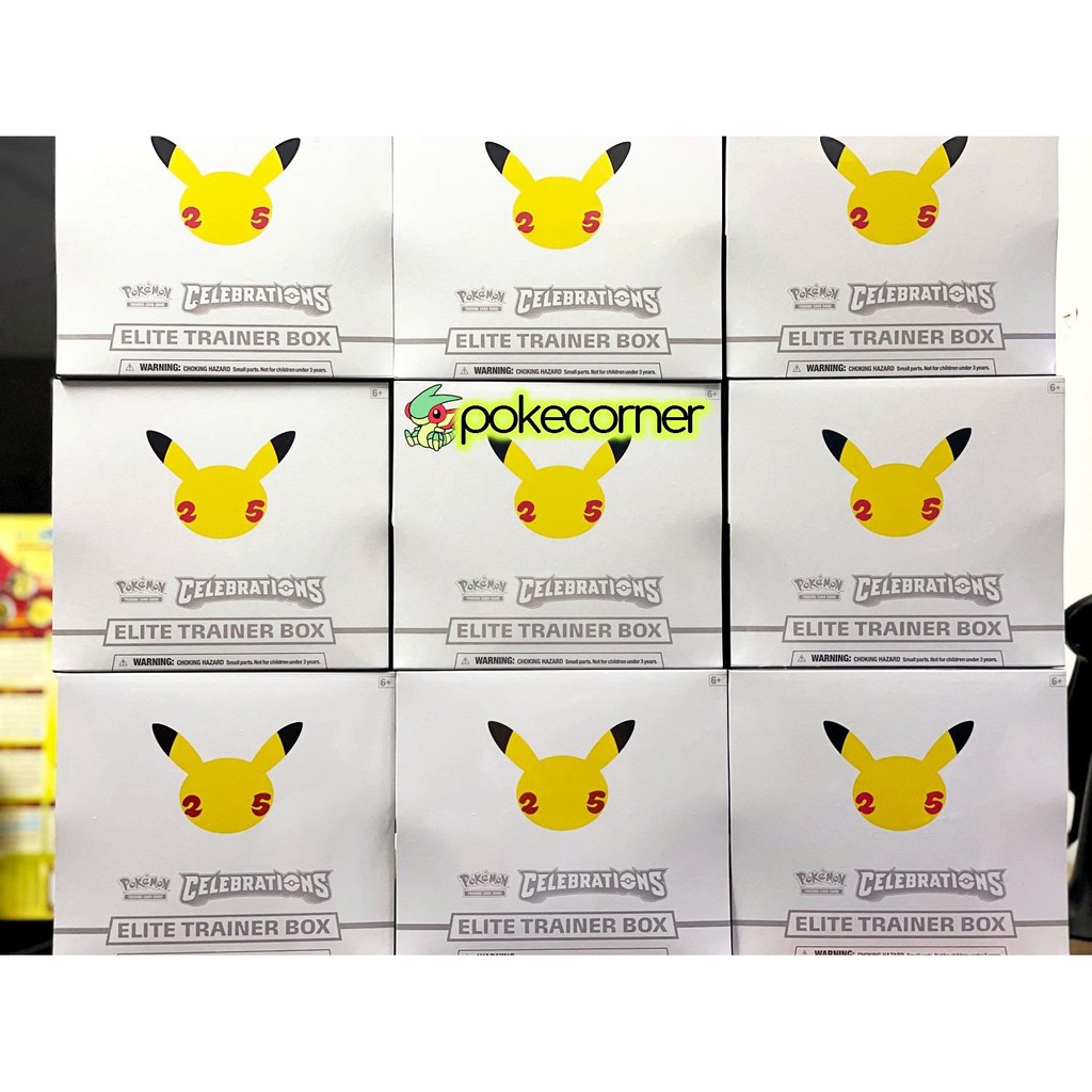 [Hàng sẵn] Hộp bài Pokemon TCG Elite Trainer Box Celebrations 25th Anniversary Kỉ niệm 25 năm Celebration - PokeCorner