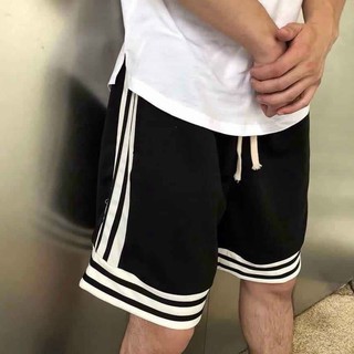 Quần short thun Unisex, quần đùi nam nữ phối 3 sọc thời trang