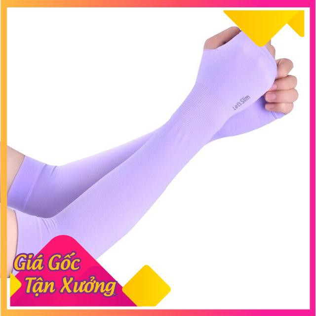 Găng Tay Chống Nắng Hàn Quốc Xỏ Ngón Let's Slim đủ màu Dày Dặn Ngăn Tia UV