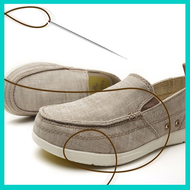 GIÀY LƯỜI C.ROC.S VẢI THÔ WALU CHAMBRAY CHO NAM MÀU KAKI | BigBuy360 - bigbuy360.vn