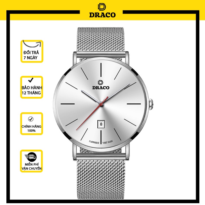 Đồng hồ nam Draco D21-St02 “Classic Boy” TRẮNG