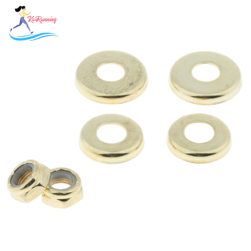 [whweight]4pcs Replacement Skateboard Truck Bushings Washers Cup Gasket With Nuts Hardware