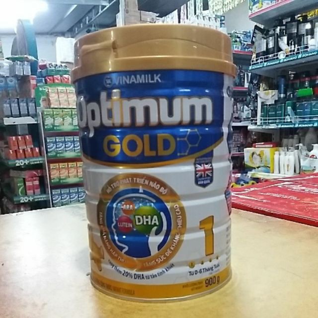Sữa bột OPTIMUM GOLD 1 LON 900G.DATE 8/5/2020