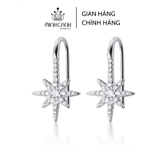 Bông Tai Bạc Hoa Mặt Trời Đính Đa Dạng Móc - Minh Canh Jewelry