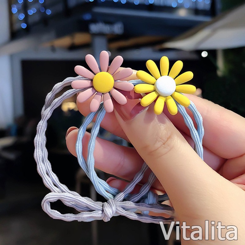 Dây buộc tóc Hàn Quốc hoa cúc nhí HOT TREND - Chun đôi cực bền - co giãn thoải mái