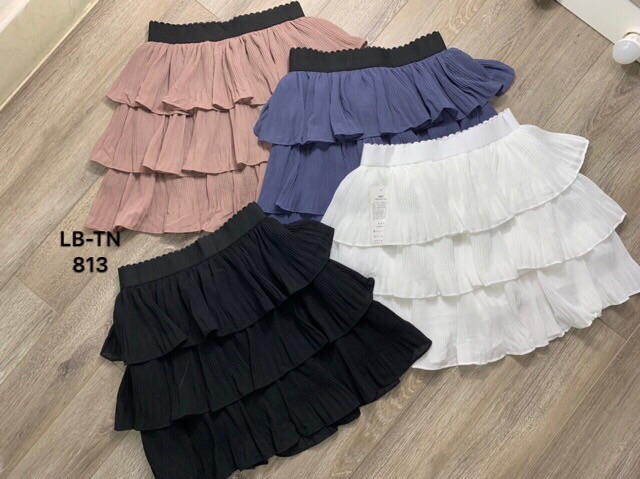 Váy ngắn 3 tầng xếp li đẹp
