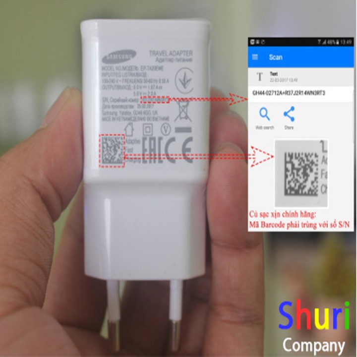 [Rẻ Vô Địch] Củ Sạc Samsung 5V - 2A và 9V - 1.67A Có Sạc Nhanh - Bảo Hành 6 Tháng