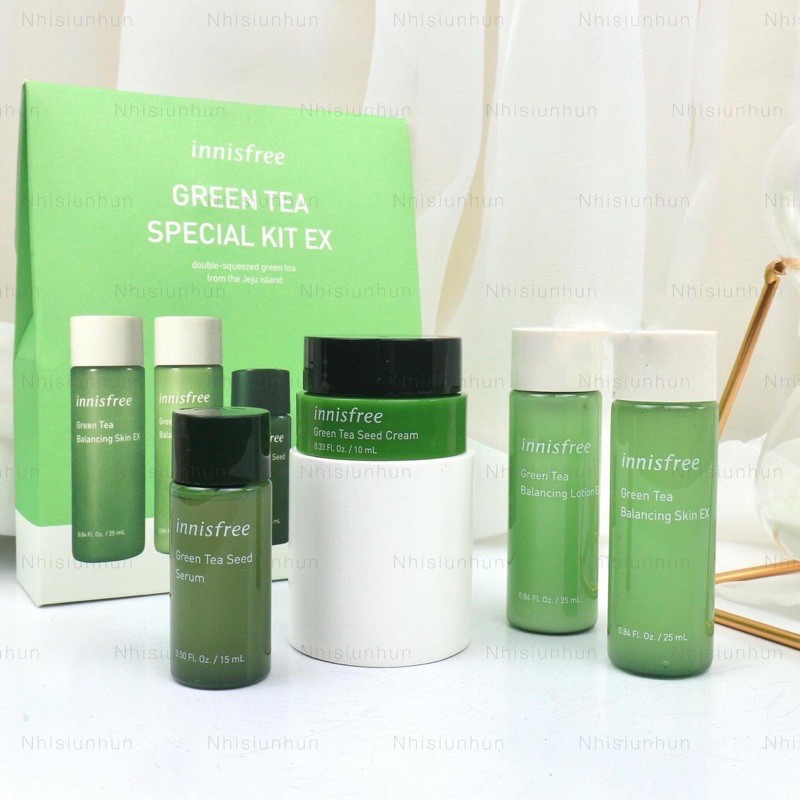 SET DƯỠNG DA TRÀ XANH MINI INNISFREE GREEN TEA SPECIAL KIT