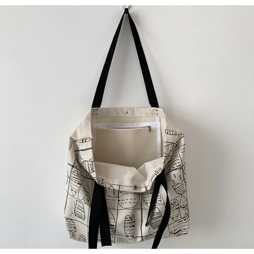 Túi xách canvas phong cách Hàn Quốc cho nữ