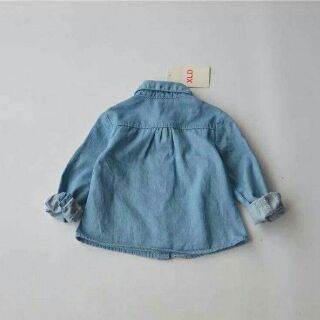 Sơ mi denim bé gái