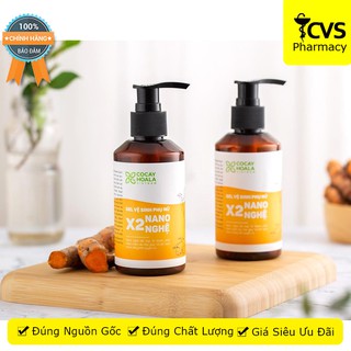 Gel Vệ Sinh Phụ Nữ X2 Nano Nghệ - Giúp Khử Mùi & Ngăn Ngừa Viêm Nhiễm Phụ Khoa (Chai 150 ml)
