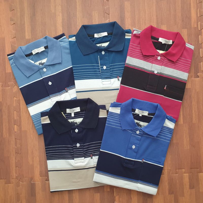 Áo Thun Nam Kẻ Sọc Cổ Bẻ Trung Niên Hàng Cao Cấp | BigBuy360 - bigbuy360.vn