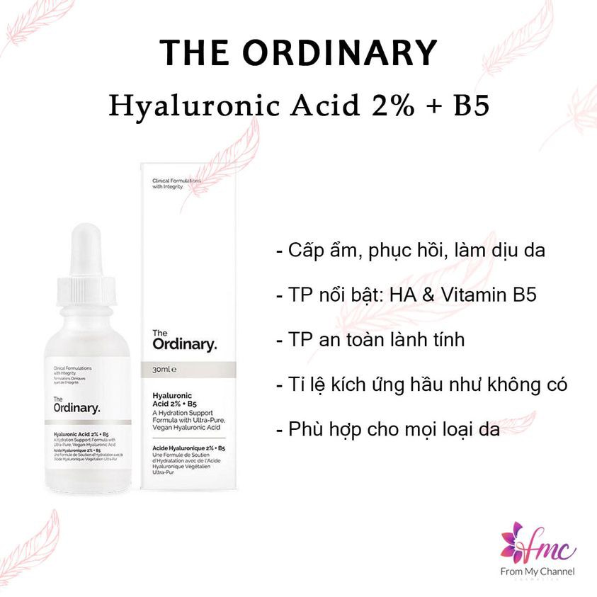 \Tinh chấtThe ordinary Hyaluronic Acid 2% + B5 30ml + Tặng 1 túi chườm giảm đau bụng