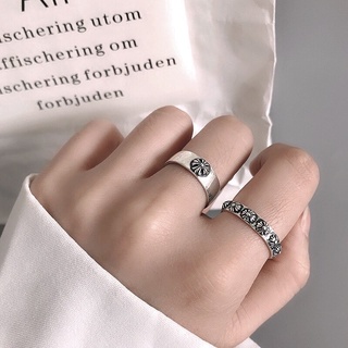 𝗥𝗜𝗡𝗚 | Set Nhẫn hoạ tiết Chrome hearts Unisex