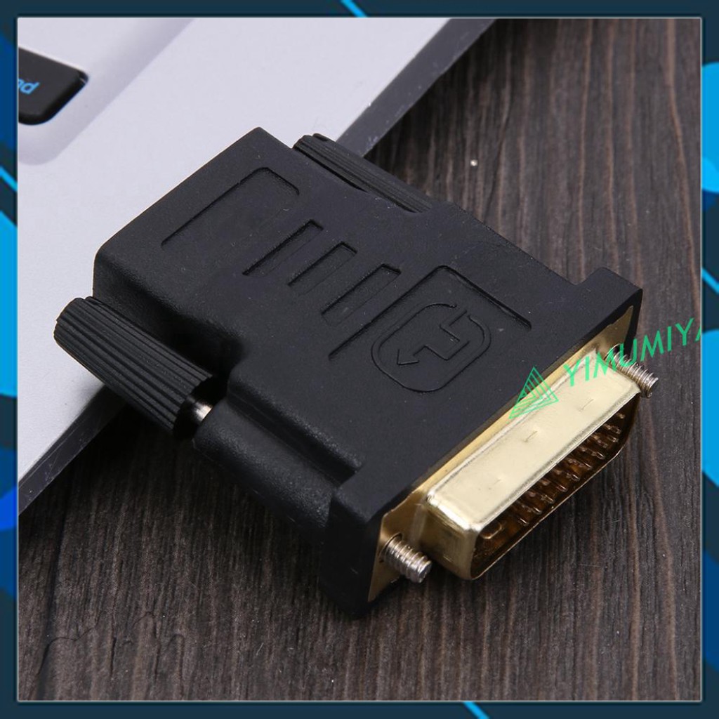 Đầu nối DVI qua HDMI (Xả Kho)Đầu nối chuyển đổi dây cáp HDMI qua DVI 24+1pin Sản phẩm chất lượng