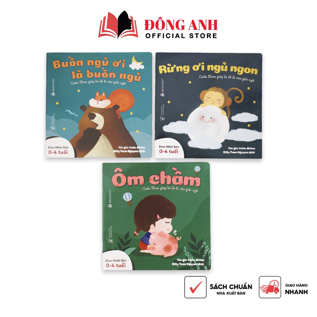 Sách - Combo 3 cuốn Ehon Buồn Ngủ Ơi Là buồn Ngủ + Ôm Chầm + Rừng Ơi Ngủ Ngon dành cho bé từ 0-4 tuổi