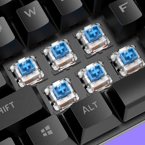 Bàn Phím Cơ Hyun Silver Fox K80 Bản Nâng Cấp, Bàn Phím Máy Tính Có Dây 87 Phím Nhỏ Gọn 9 Chế Độ Led Dành Cho Máy Tính