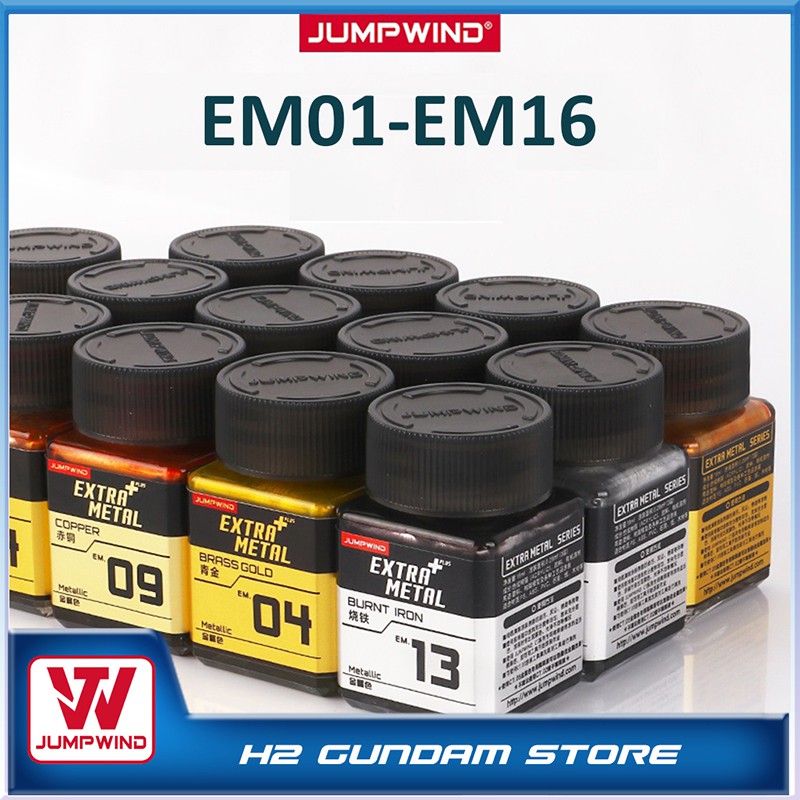 [Jumpwind] Sơn mô hình Extra Metal EM01-EM16 (Màu Kim loại)