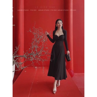 set đầm maxi cup ngực kèm khoác