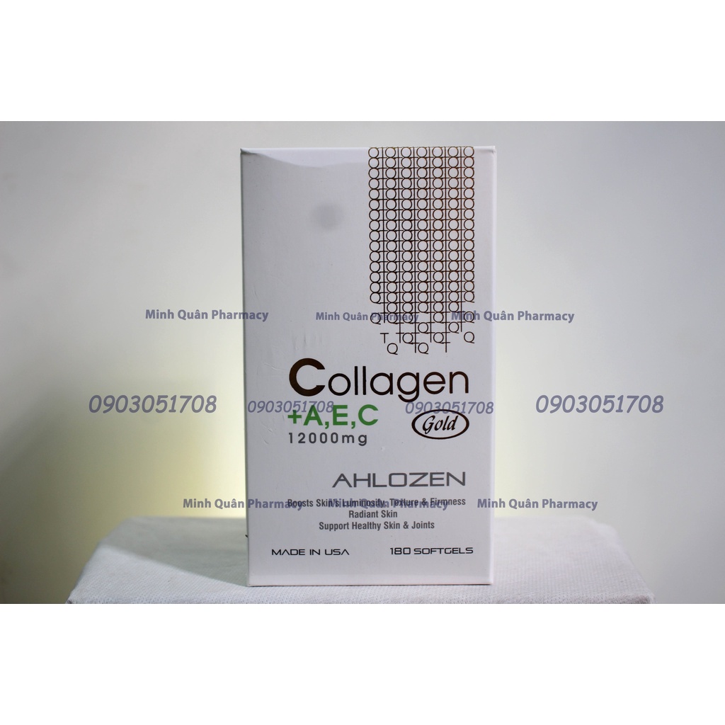 Collagen AEC Gold Ahlozen 12000mg ⚡Chính Hãng⚡ 180 viên Xuất xứ Mỹ ,Giúp đẹp da, liền sẹo, xương chắc khoẻ_MINH QUÂN