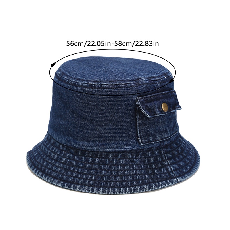 Nón Bucket Denim Phong Cách Cao Bồi Hip Hop Thời Trang Cho Nam Nữ