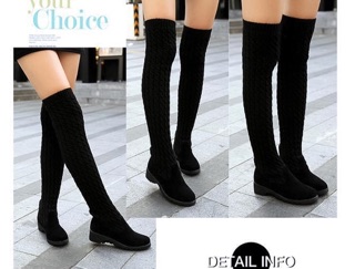 Giày boot ống len trên gối