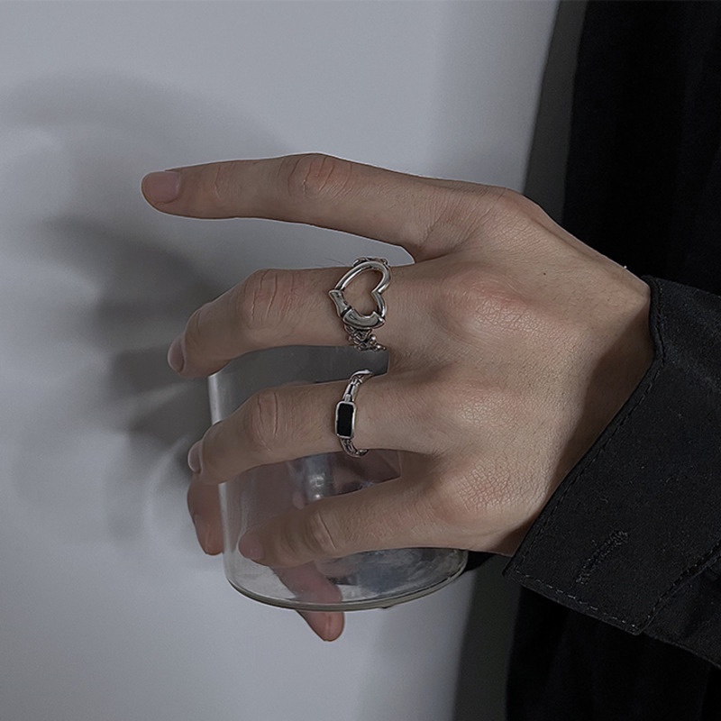 Nhẫn Thiết Kế Rỗng Phong Cách hip-hop Đơn Giản Thời Trang Cho Nữ