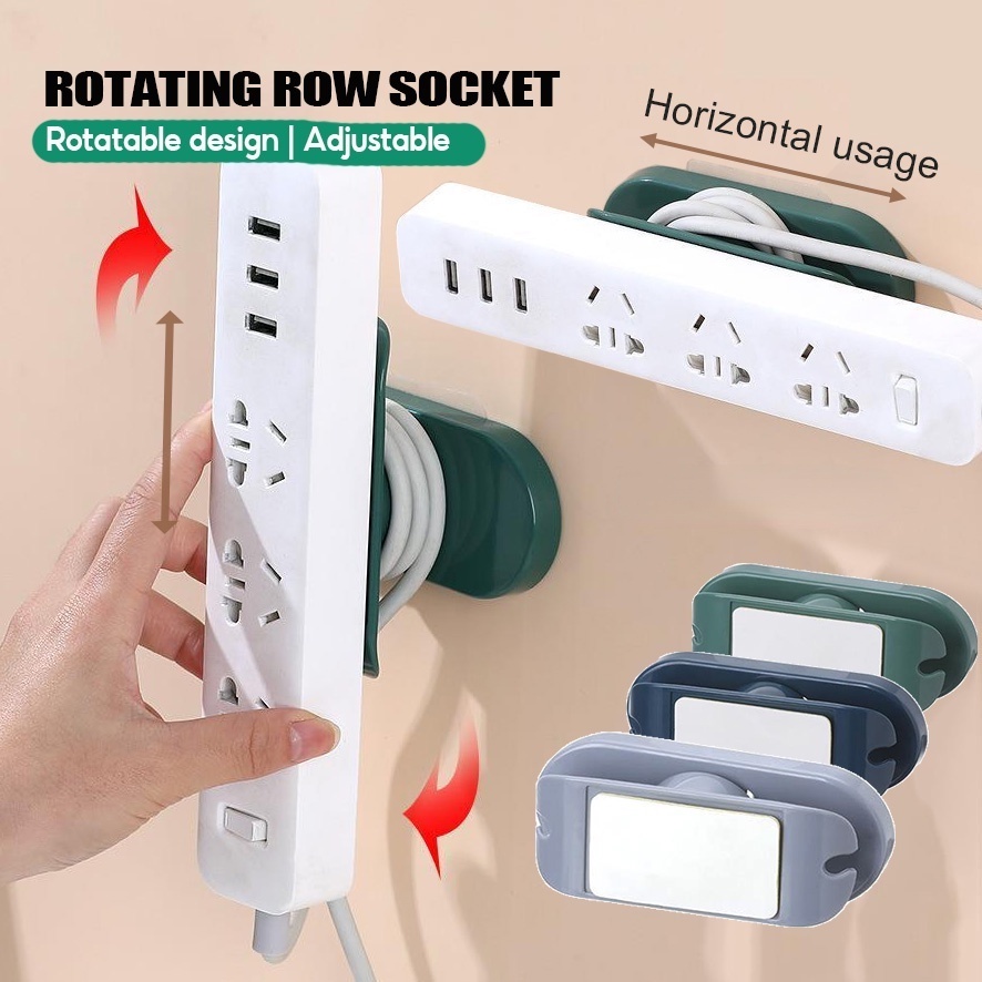 Giá đỡ dây điện tự dính sắp xếp dây xoay 360 ° không cần đục lỗ cho tường nhà bếp văn phòng