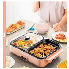 Nồi Lẩu 2 Ngăn Mini, Bếp Nướng Lẩu Hàn Quốc - Bếp Lẩu Nướng 2 Ngăn Đa năng - Nồi Lẩu Nướng Hàn Quốc Đa năng