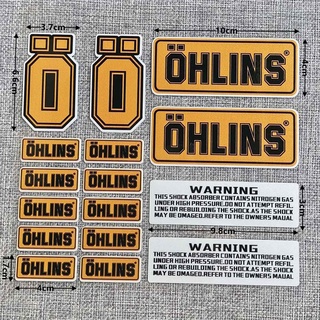 Miếng dán phản quang trang trí xe mô tô No.L093 Ohlins