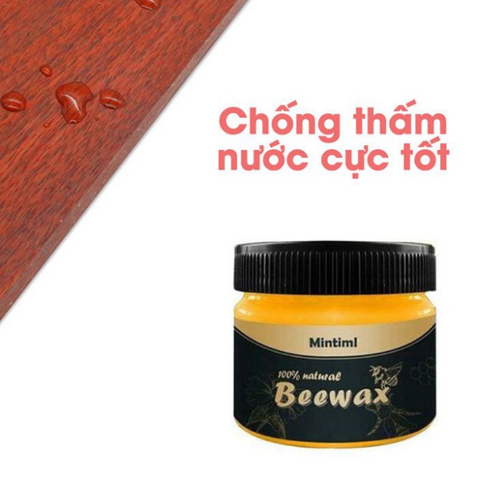 Sáp ong Beewax Đánh Bóng Sàn Gỗ Đồ Gỗ ngăn ngừa nứt và giảm trầy sước Nội Thất Gỗ