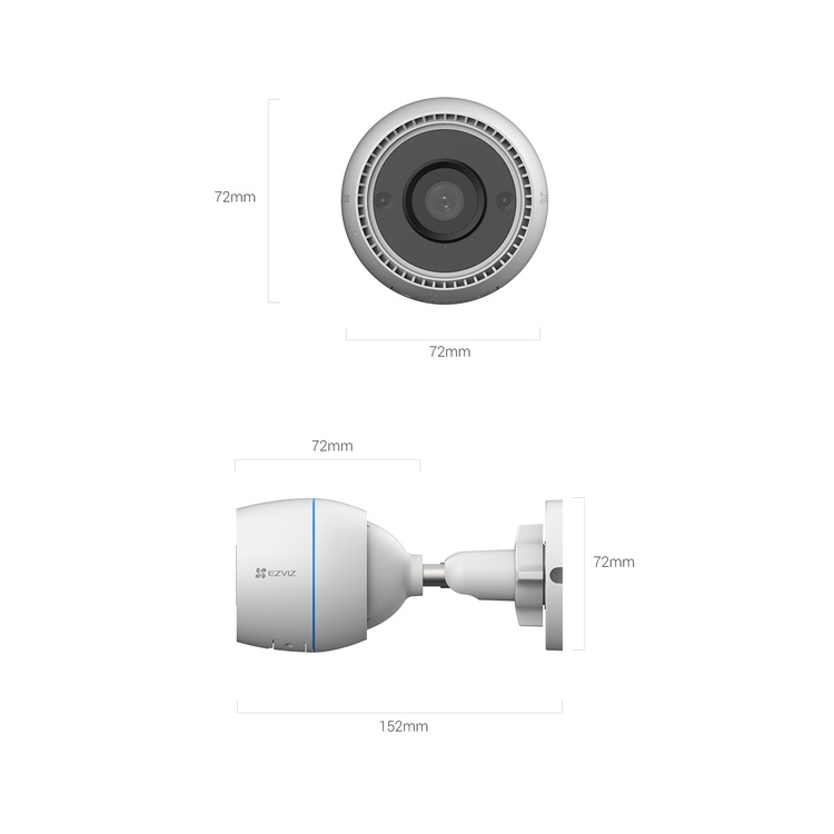 Camera Ezviz wifi ngoài trời C3TN 3.0MP đàm thoại 2 chiều, có màu ban đêm