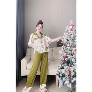 |Hàng Cao Cấp| Đồ bộ mặc nhà lụa sang trọng cánh dơi quần dài