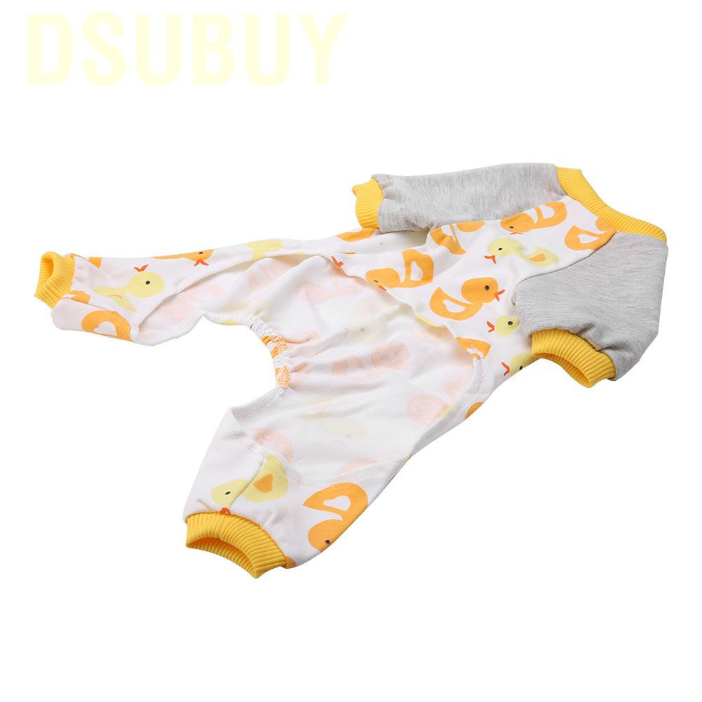 Bộ Đồ Ngủ Liền Thân Cotton Họa Tiết Hoạt Hình Dành Cho Thú Cưng