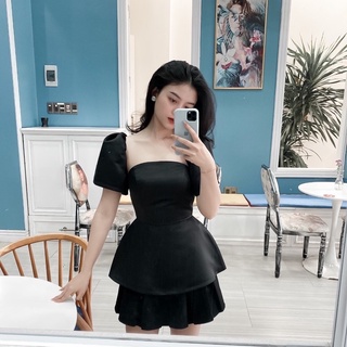 Áo Peplum Tay Búp Phồng Nhẹ Sang Trọng