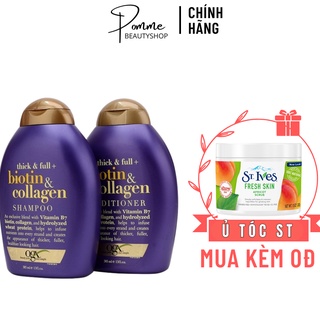 Combo gội xả biotin ogx 385ml