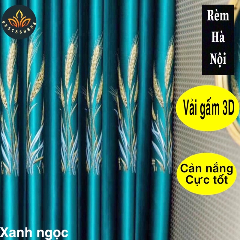 [Rèm Cực Dày] Rèm vải họa tiết cây thông,rèm cửa che nắng 3D bán từ 1.5met