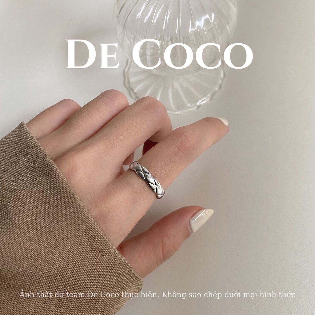 Nhẫn nữ De Coco Zaza hoạ tiết ô trám