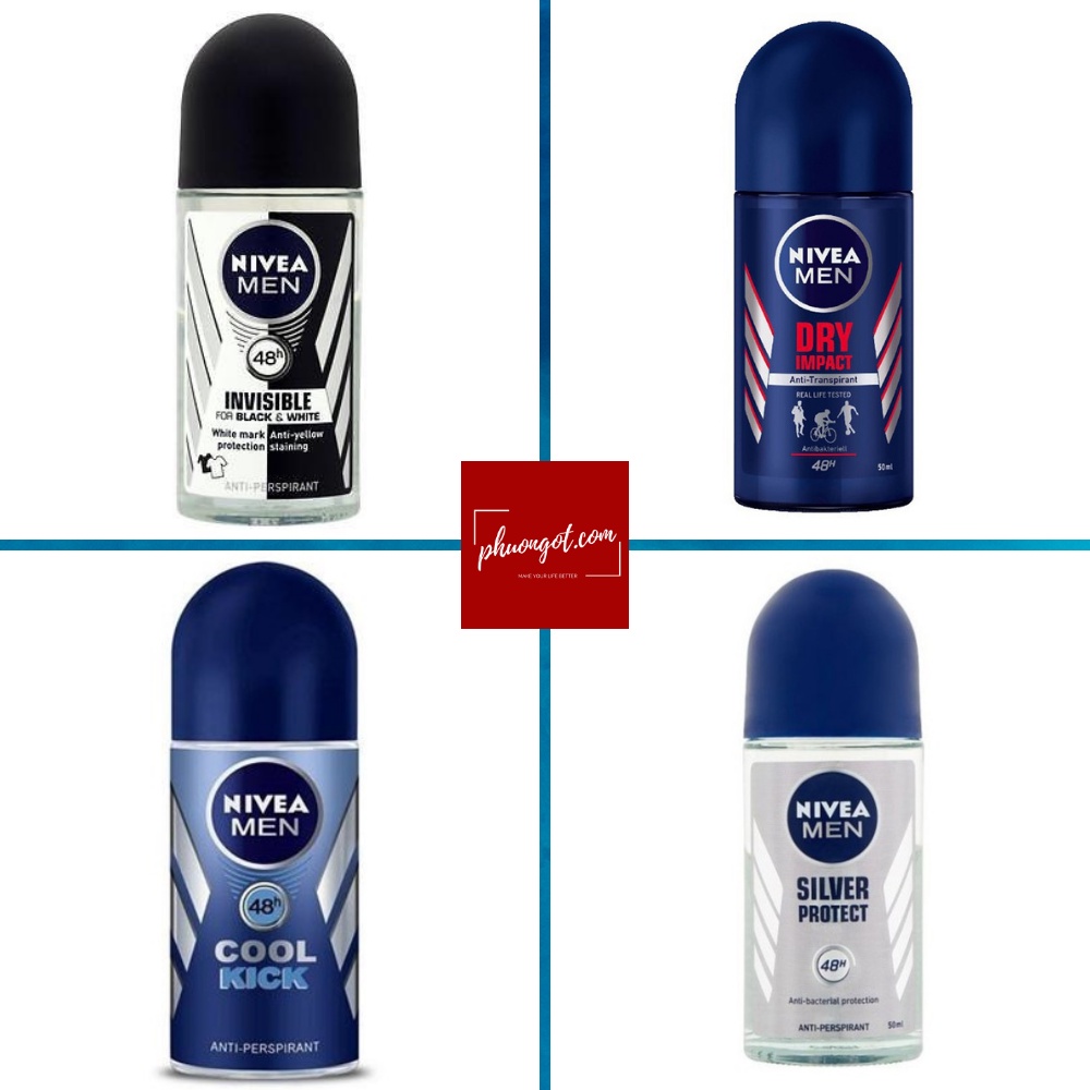 Lăn nách khử mùi Nivea men 50ml Thái Lan nhiều mùi hương