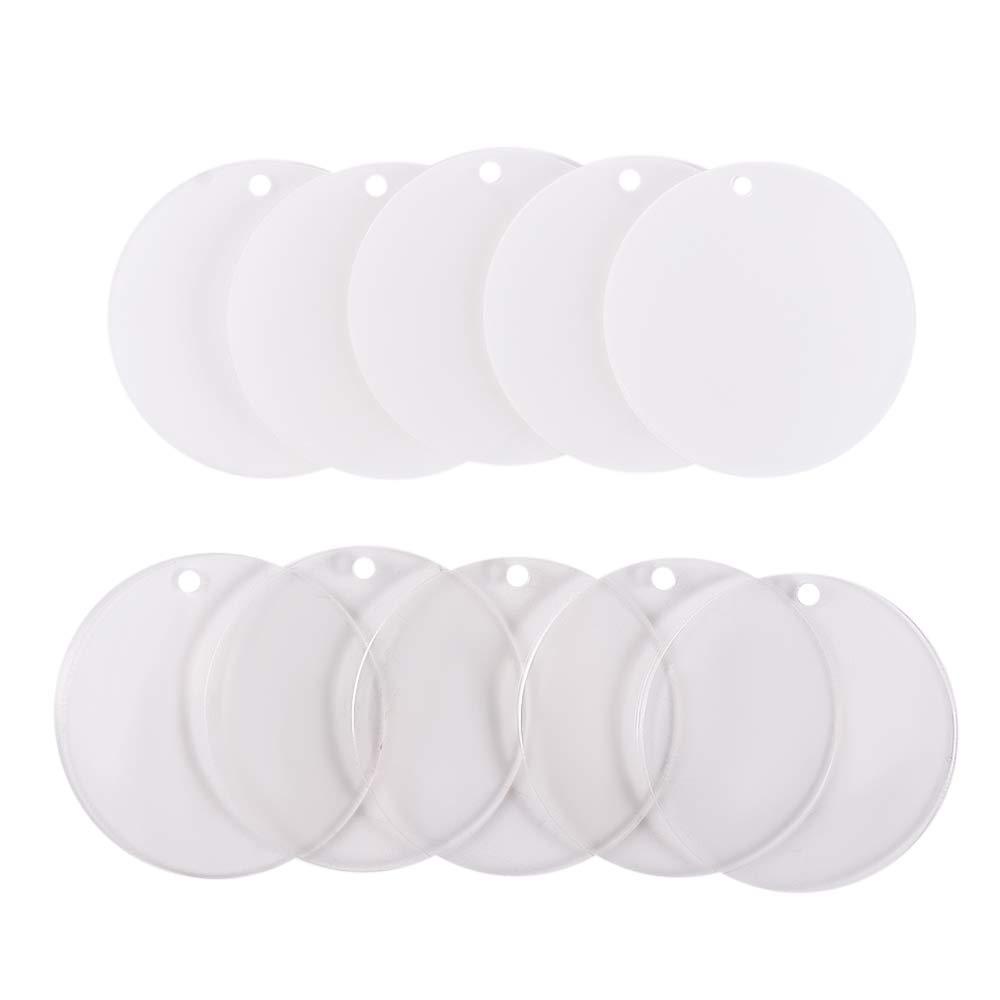 LANFY Đĩa Trống 2 Inch DIY Làm Móc Khóa / Mặt Dây Chuyền Bằng Acrylic