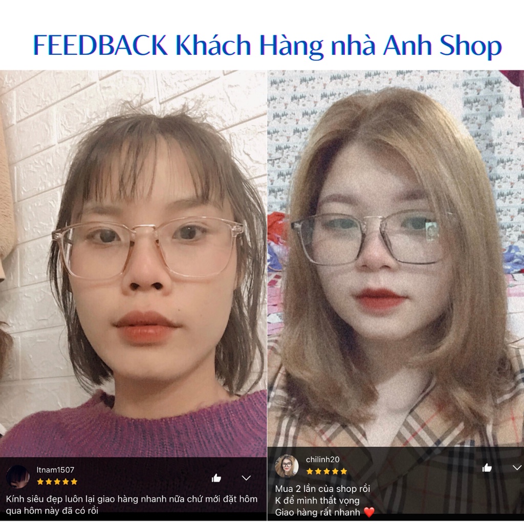 Gọng kính vuông thời trang chất liệu nhựa dẻo 210A