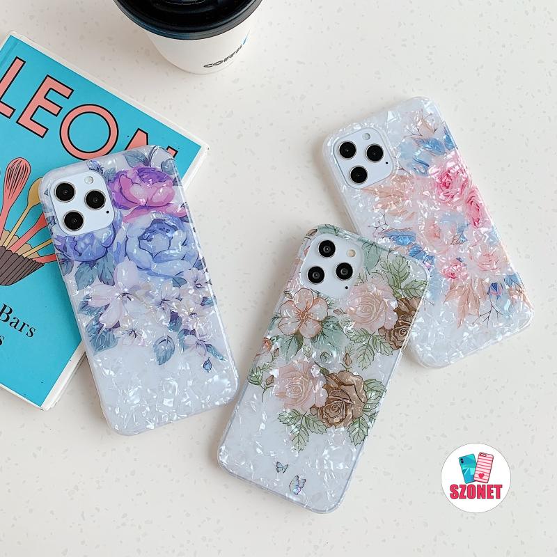 Ốp Điện Thoại Mềm Chống Sốc Họa Tiết Hoa Vintage Cho iPhone 14 13 12 11 Pro Max XS XR X 8 7 Plus + SE 2020