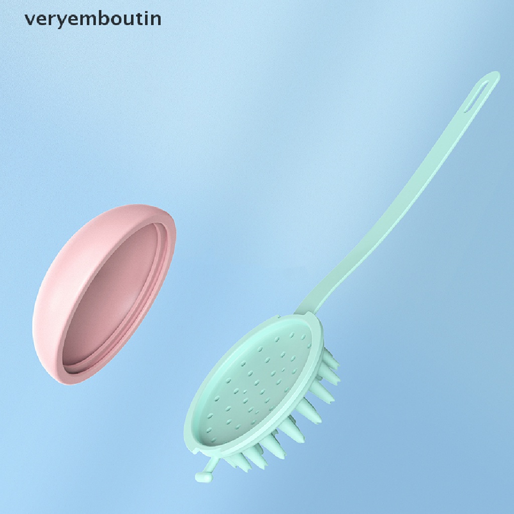 Lược Chải Tóc Massage Da Đầu Bằng Silicone Dùng Được Cả Dạng Ướt &amp; Khô