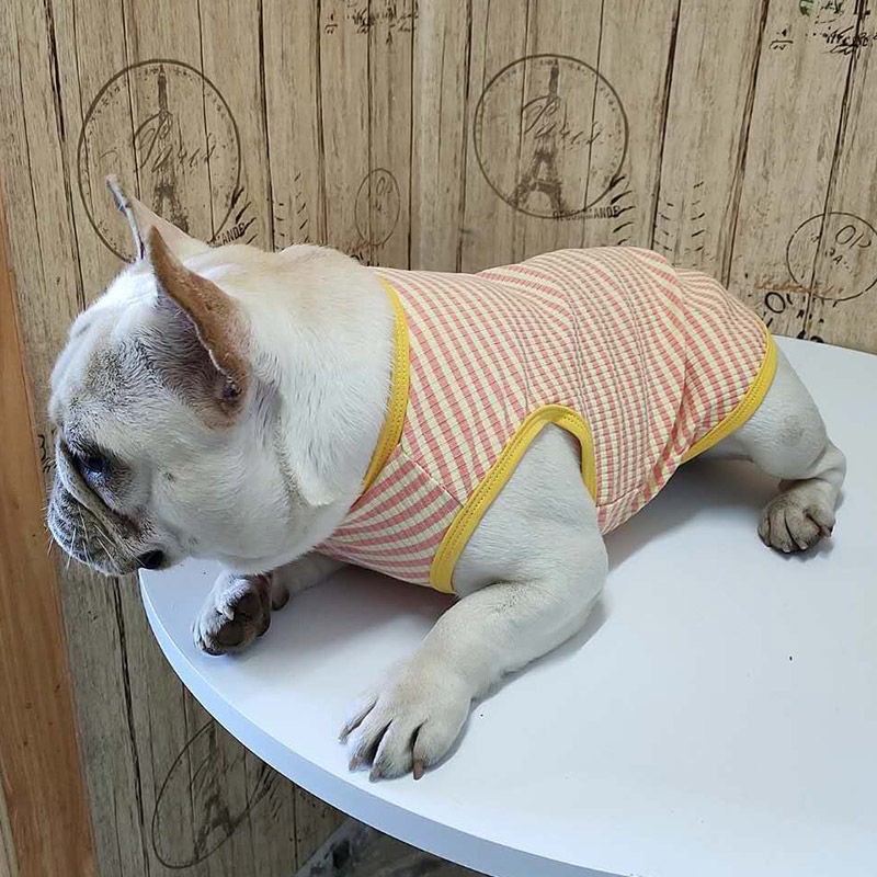 Áo vest dành cho chó Pug và béo đặc biệt đấu pháp, vải cotton mỏng co giãn mùa xuân hè chống bay màu Quần thú