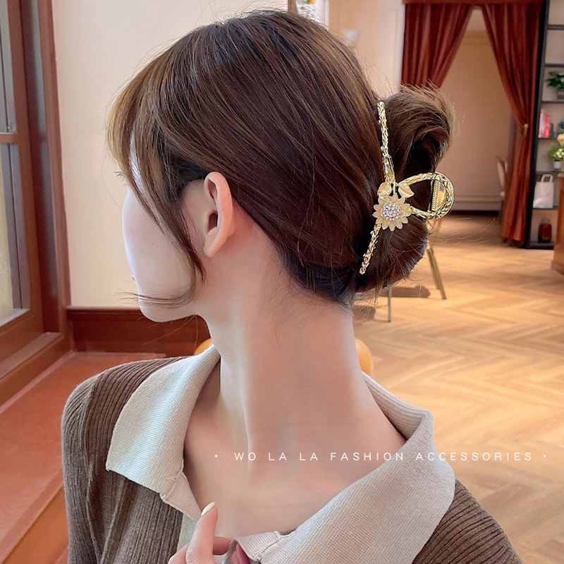 Kẹp Tóc Hình Hoa Hướng Dương 2021 Phong Cách Hàn Quốc Mới